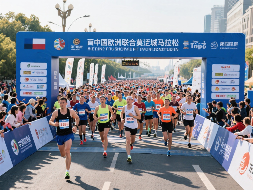 例如，某中欧联合举办的城市马拉松活动，不仅邀请了欧
